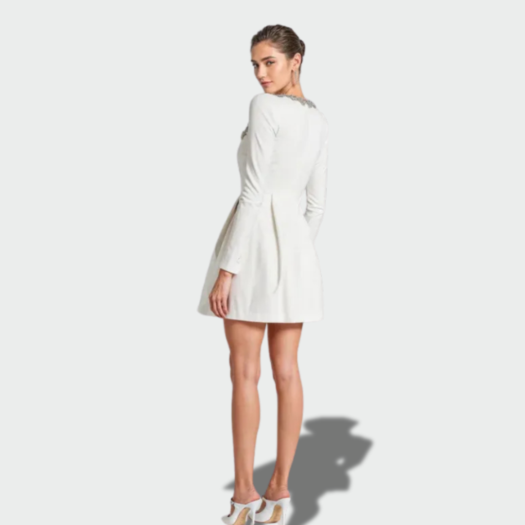 Saulė™ – Aksominė Mini Suknelė Rudeniui