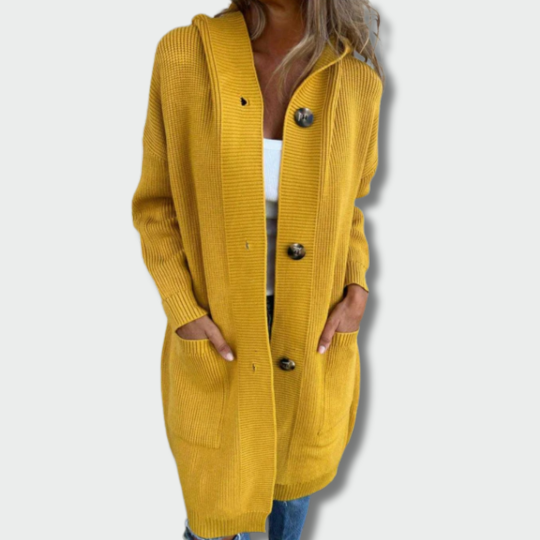 Odeta™ – Ilgas Rudens Kardiganas