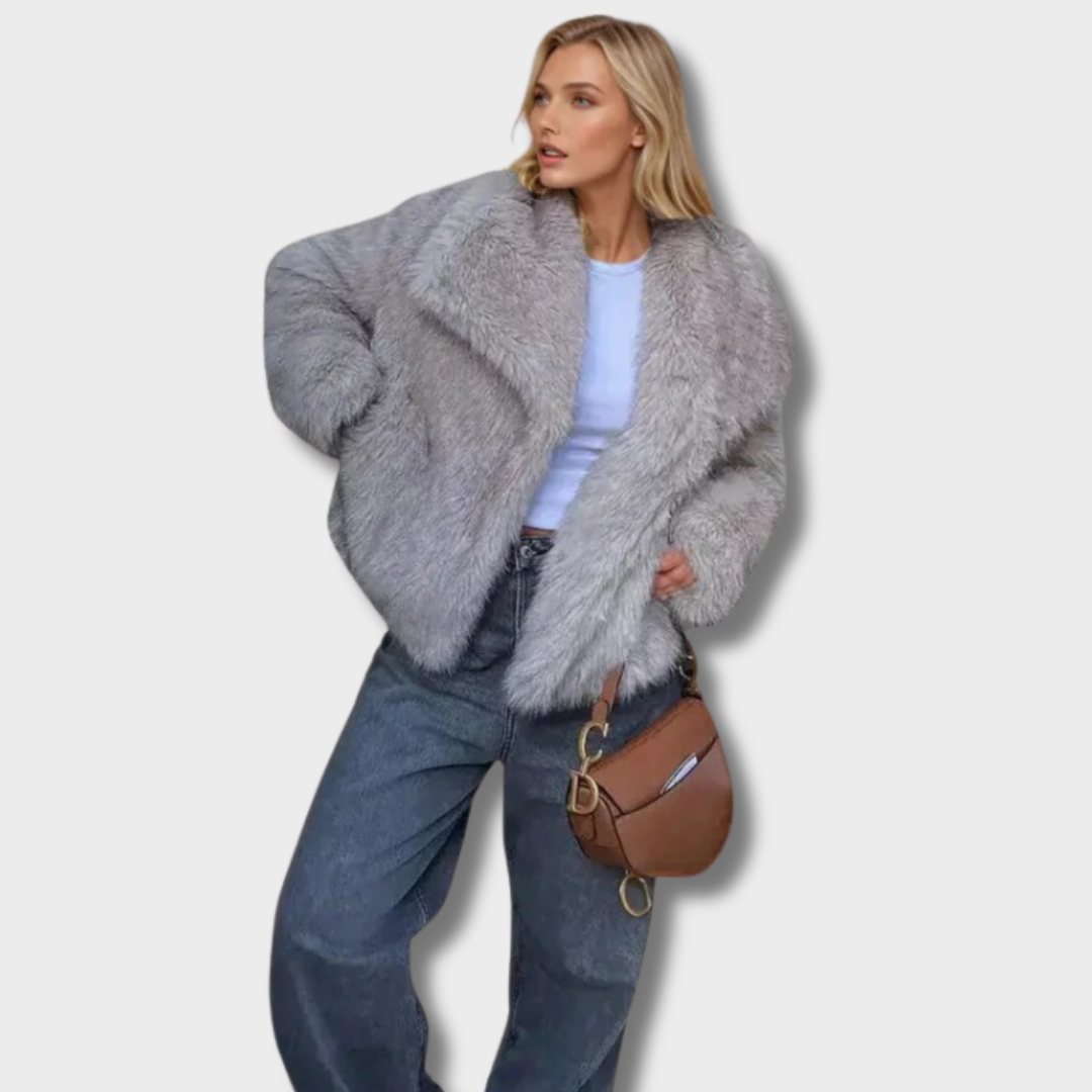 Dalia™ – Prabangus dirbtinio kailio paltas