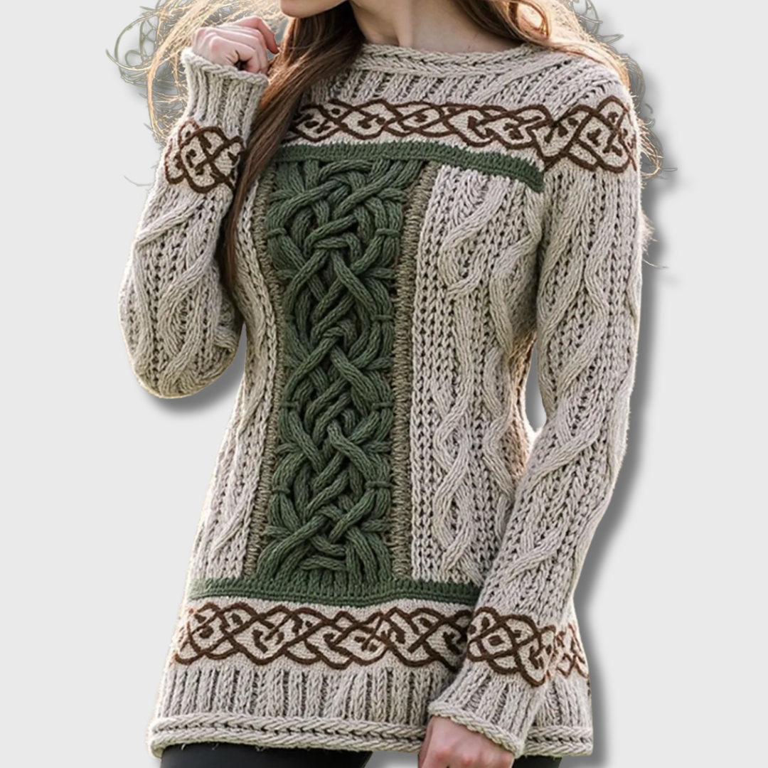 Elžbieta™ – Elegantiškas keltų mezgimas megztinis