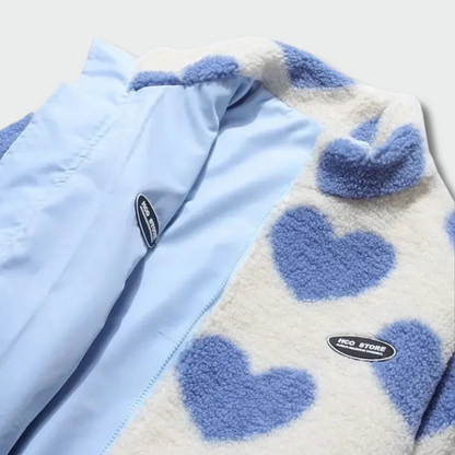 Saulė™ – Dvipusė rudeninė striukė su širdelėmis