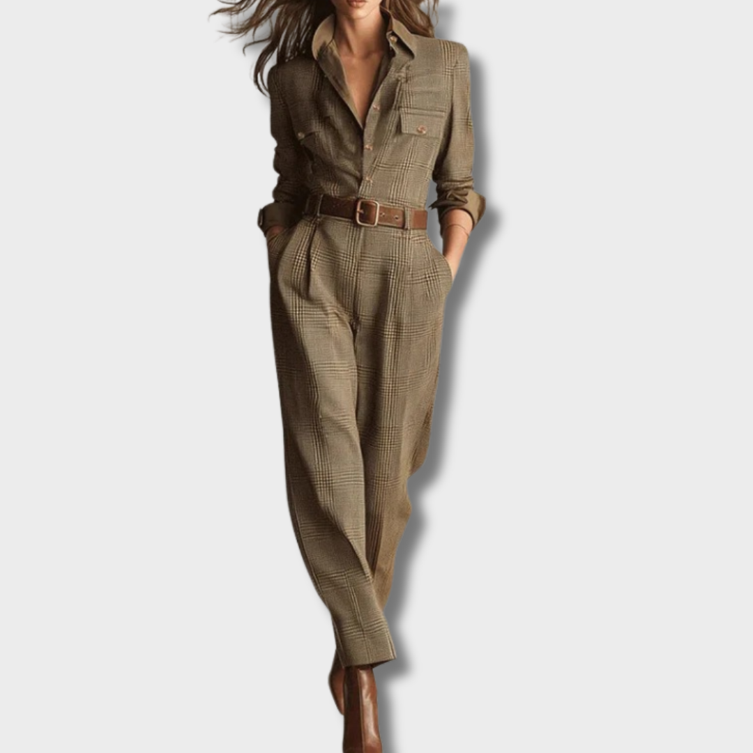 Daiva™ – Elegantiška Tweed Jumpsuit