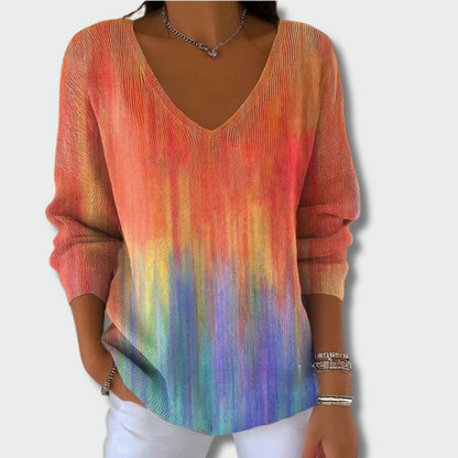 Gintarė™ – minkštas V-liaukinis megztinis