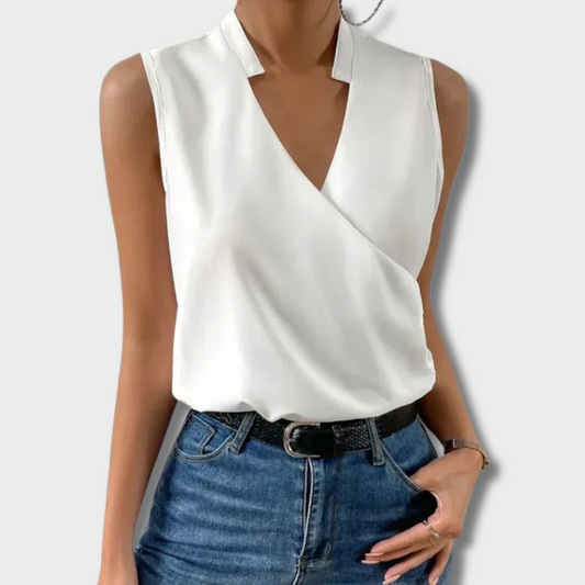 Meda™ – Minkštas topas su V iškirpte