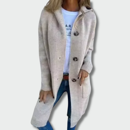 Odeta™ – Ilgas Rudens Kardiganas