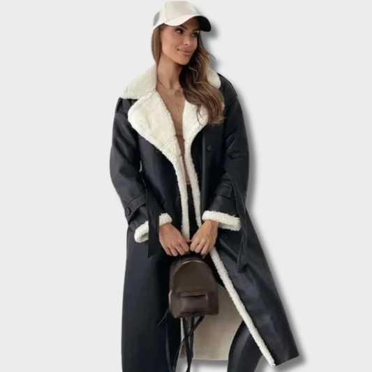 Laimutė™ – Ilga klasikinė striukė su švelniu fliso pamušalu