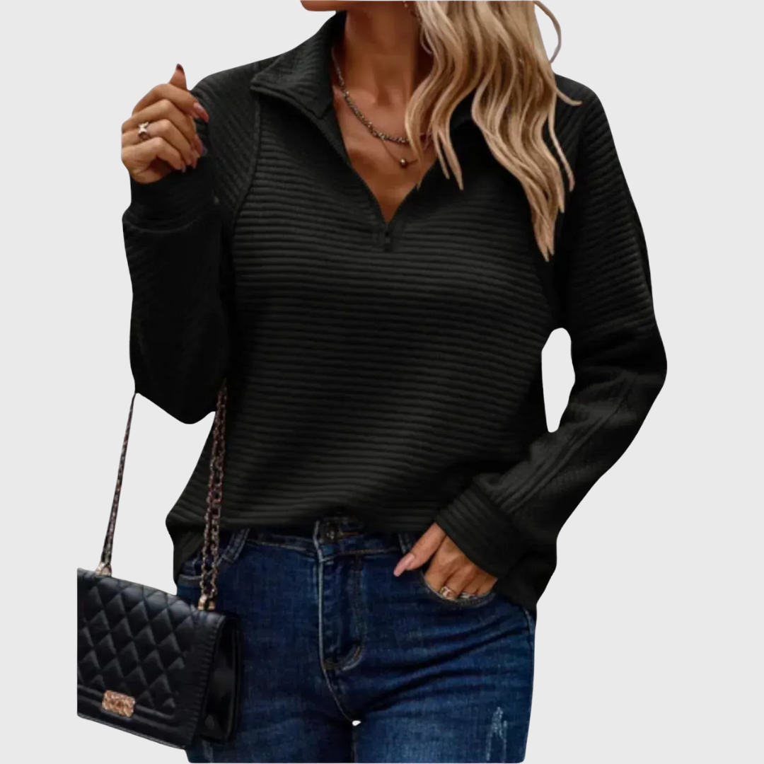 Aistė™ – Išskirtinis half-zip megztinis