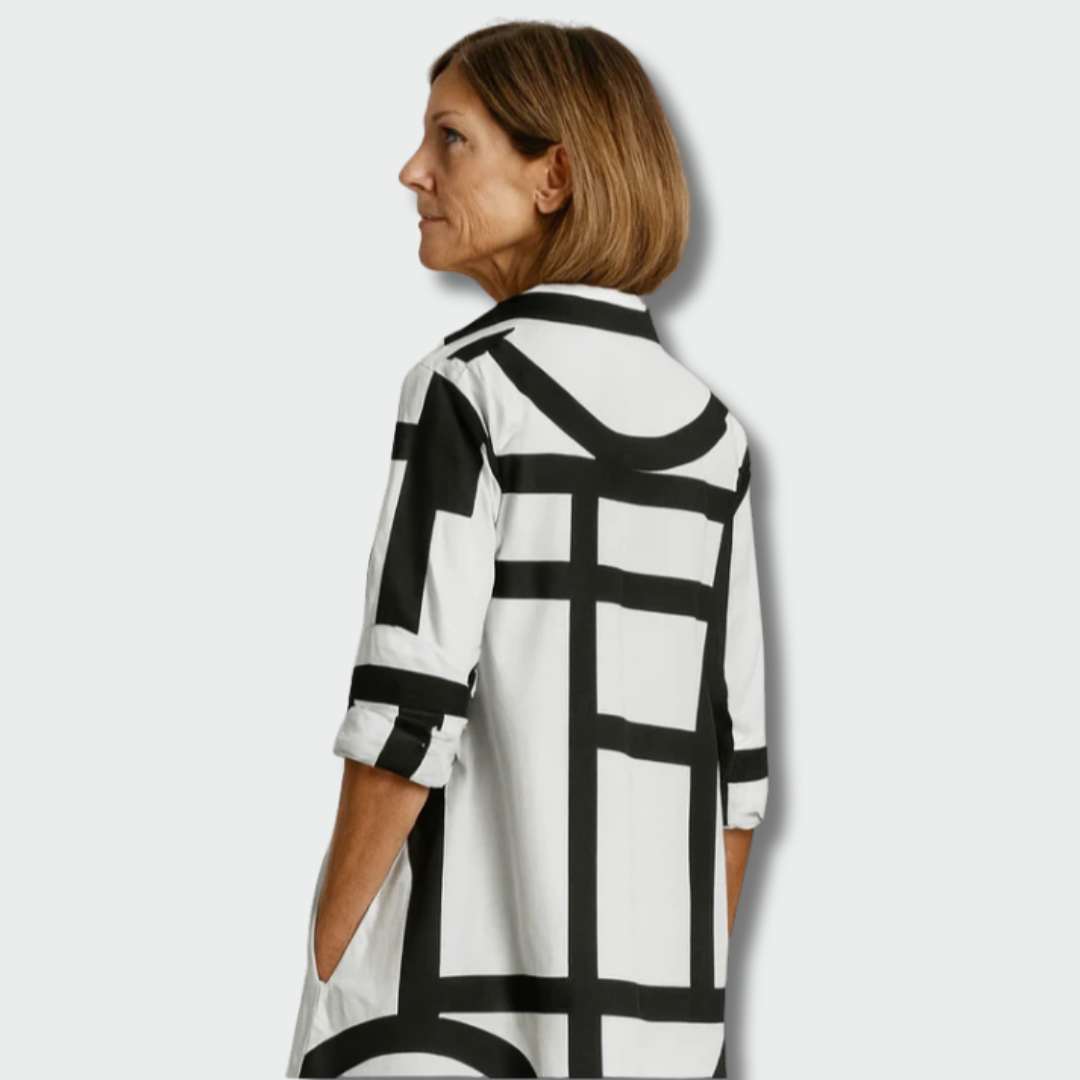 Kamilė™ – geometrinis suknelė stilingam rudeniui