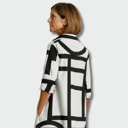 Kamilė™ – geometrinis suknelė stilingam rudeniui