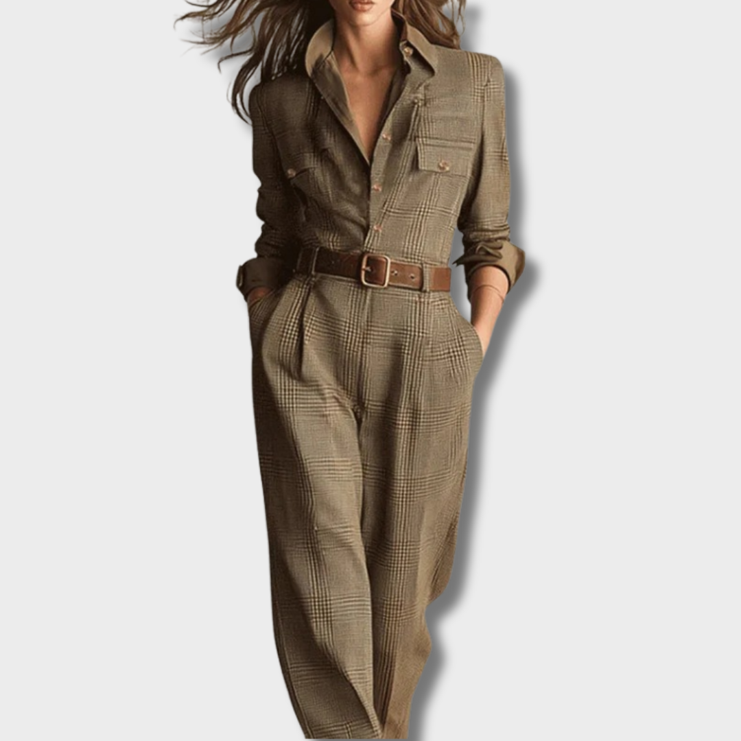 Daiva™ – Elegantiška Tweed Jumpsuit