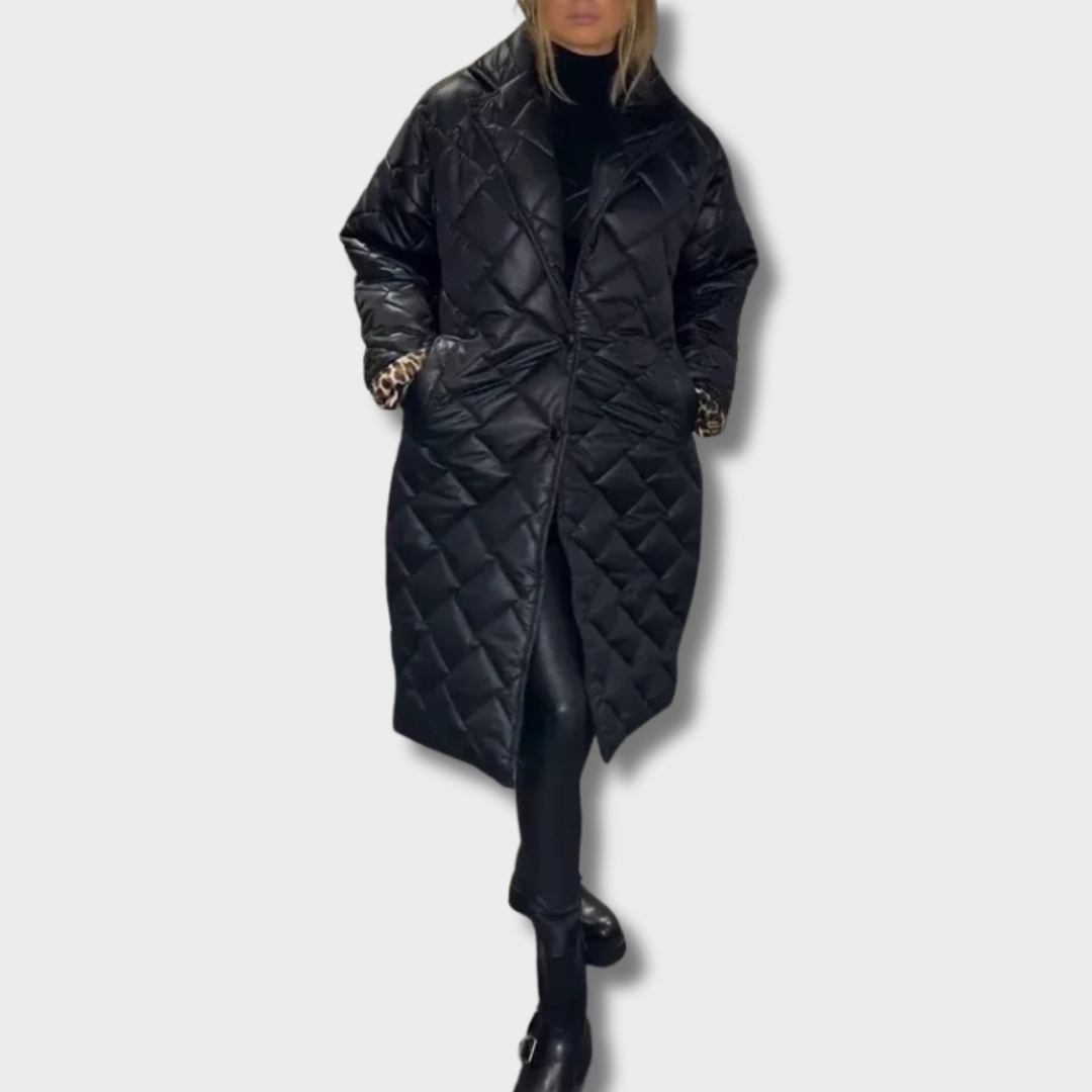 Greta™ – Prabangi Dvipusė Pūkų Striukė