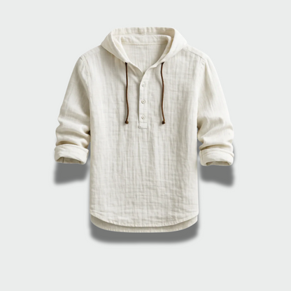 Austėja™ – Lino prabangus gobtuvu megztinis