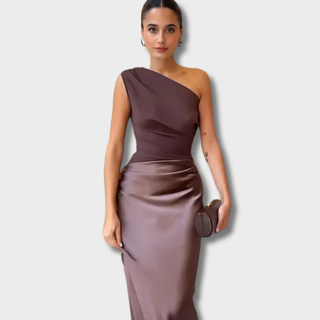 Karolina™ – Elegantiška Satino Suknelė