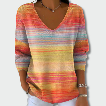 Gintarė™ – minkštas V-liaukinis megztinis