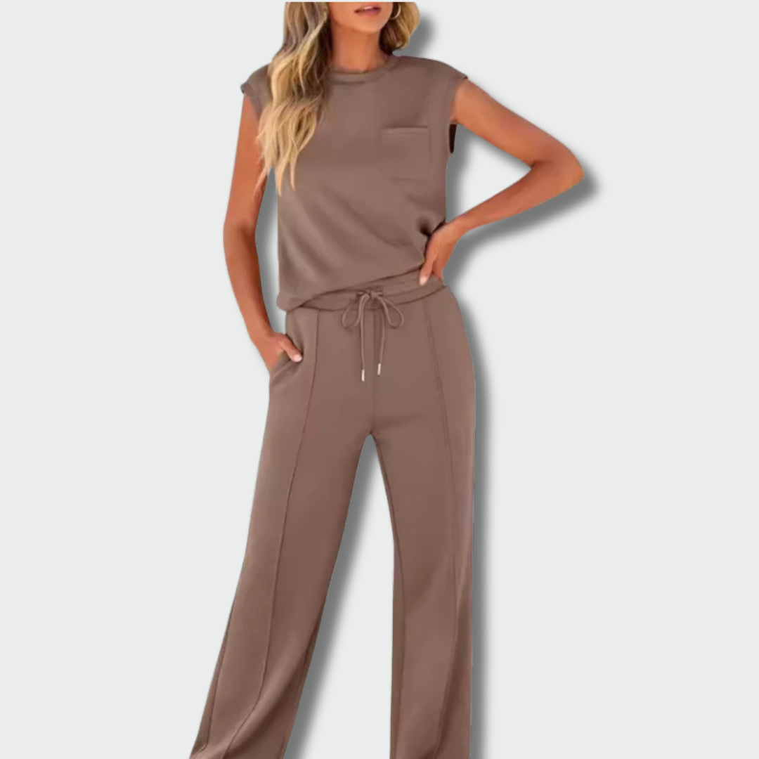 Sandra™ – Dviejų dalių rudeninis elegantiškas kostiumėlis