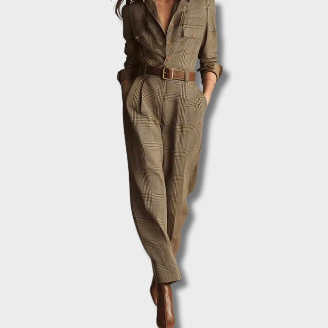 Daiva™ – Elegantiška Tweed Jumpsuit