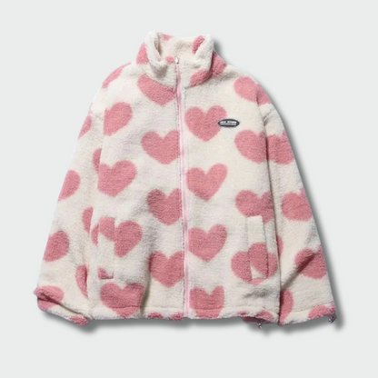 Saulė™ – Dvipusė rudeninė striukė su širdelėmis