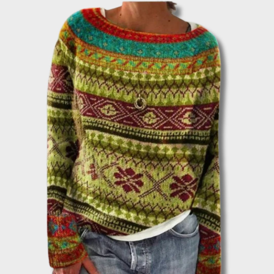 Rūta™ – Retro Norvegų Megztinis