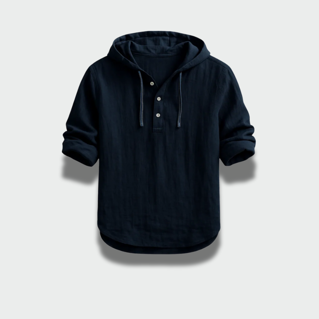 Austėja™ – Lino prabangus gobtuvu megztinis