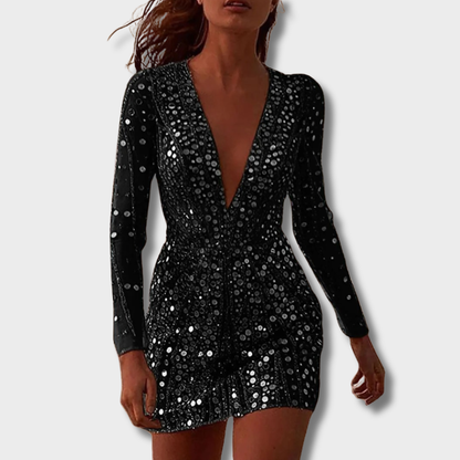 Emilija™ – Blizganti Mini Suknelė