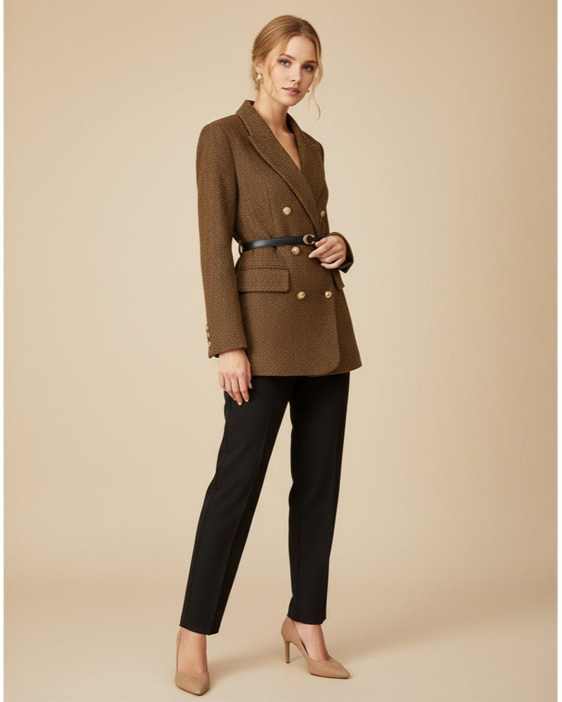 Veste en laine à double boutonnage