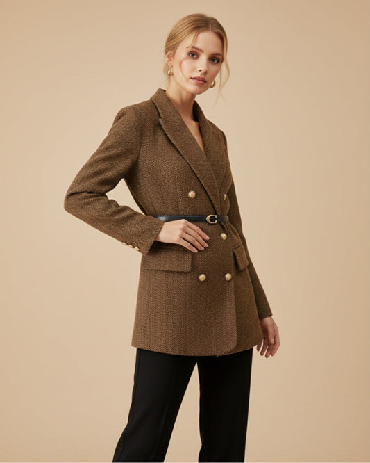 Veste en laine à double boutonnage