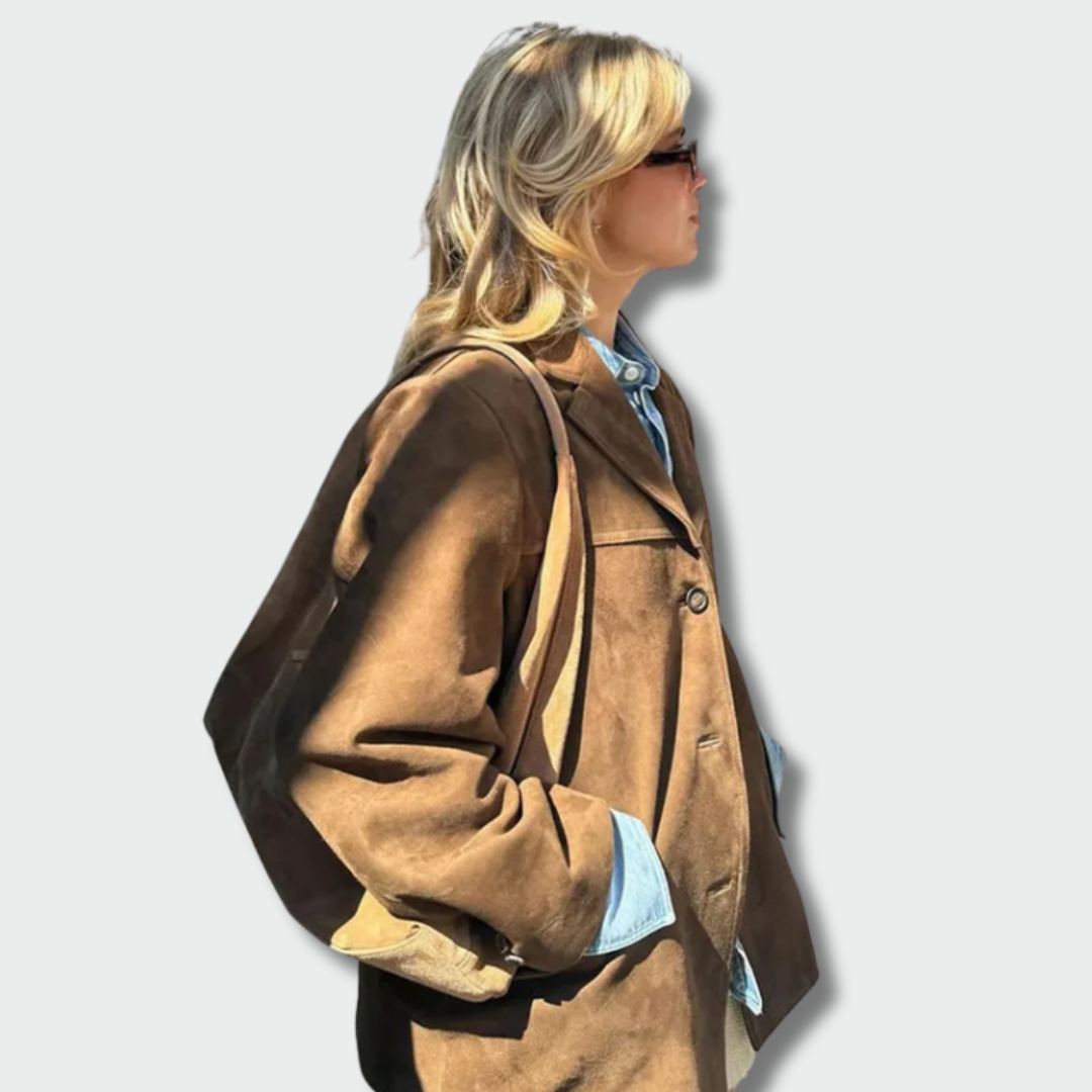 Laima™ – Rudas zomšinis trenchas rudeniui