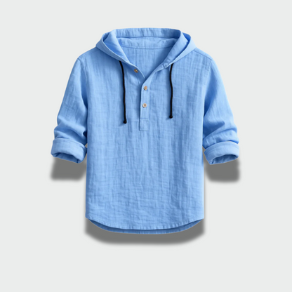 Austėja™ – Lino prabangus gobtuvu megztinis