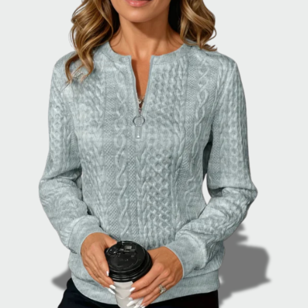 Viltė™ – Madingas megztinis su užtrauktuku