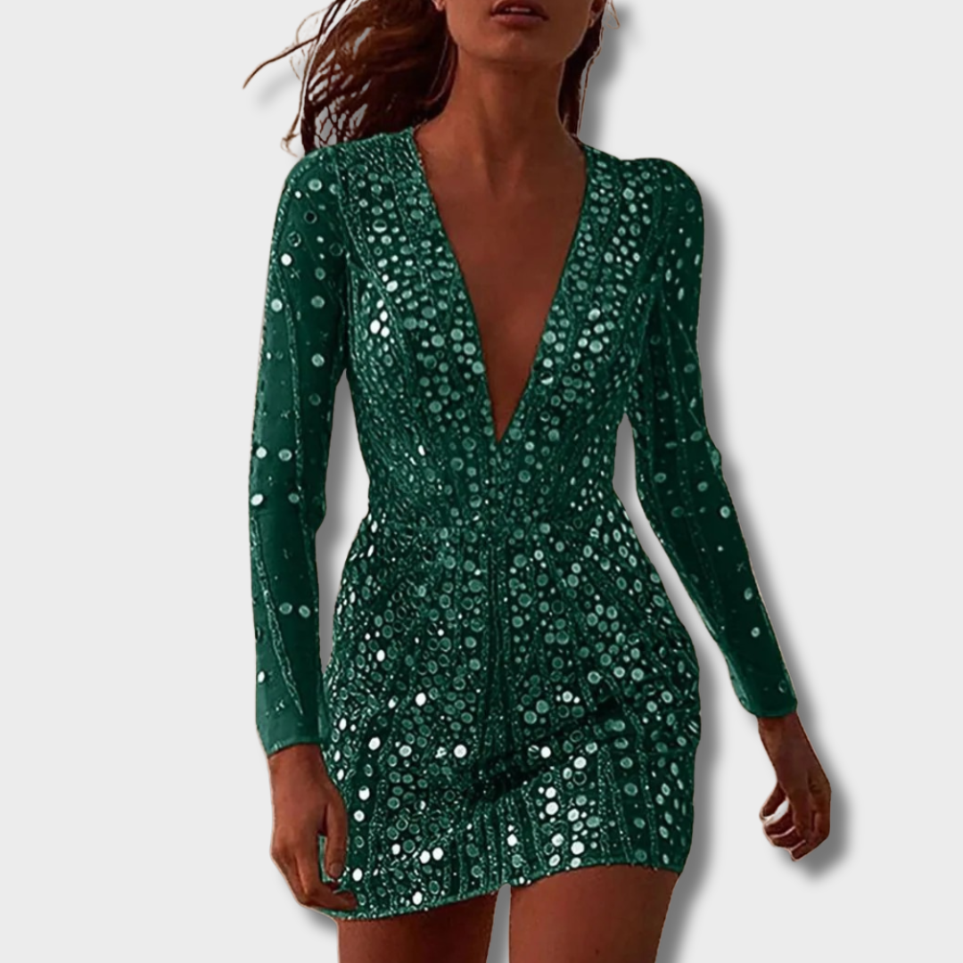 Emilija™ – Blizganti Mini Suknelė