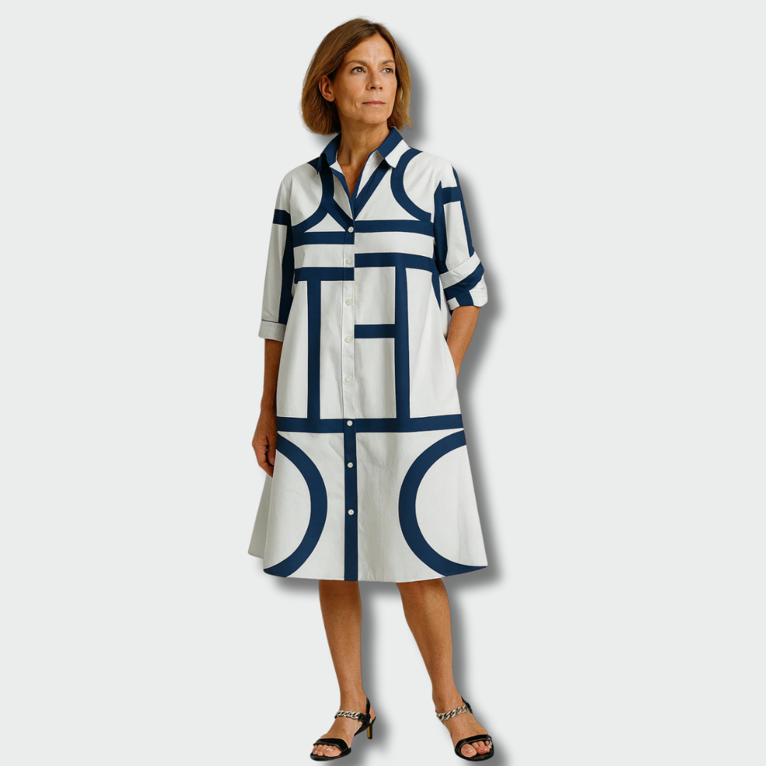 Kamilė™ – geometrinis suknelė stilingam rudeniui