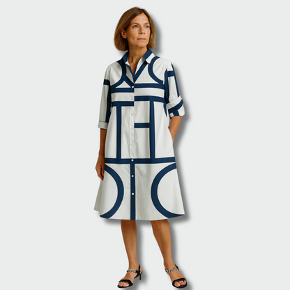 Kamilė™ – geometrinis suknelė stilingam rudeniui