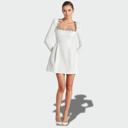 Saulė™ – Aksominė Mini Suknelė Rudeniui