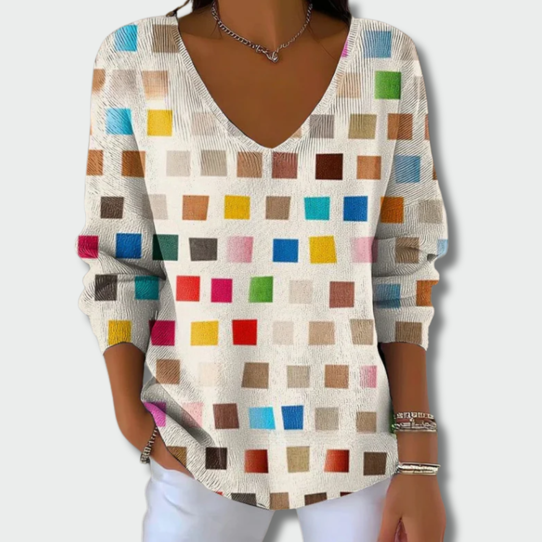 Gintarė™ – minkštas V-liaukinis megztinis