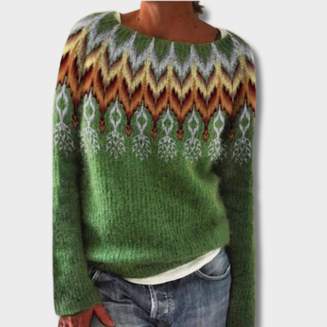 Rūta™ – Retro Norvegų Megztinis