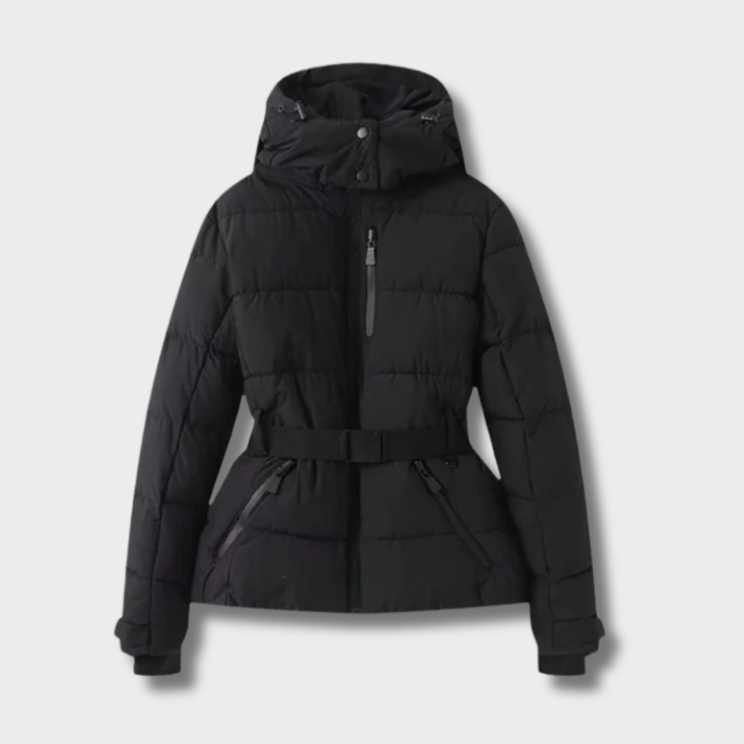 Eglė™ – Moteriška Pūkų Striukė su Diržu