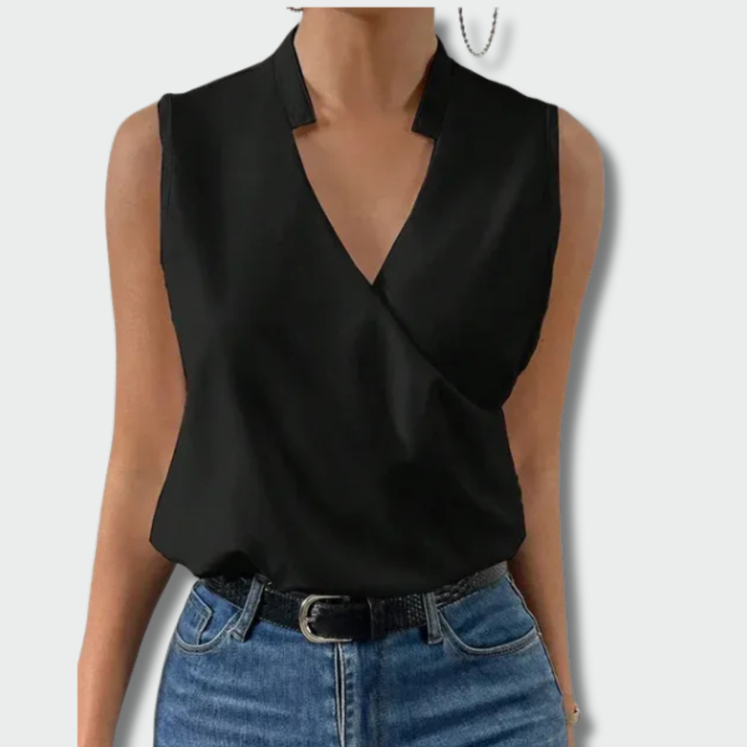 Meda™ – Minkštas topas su V iškirpte