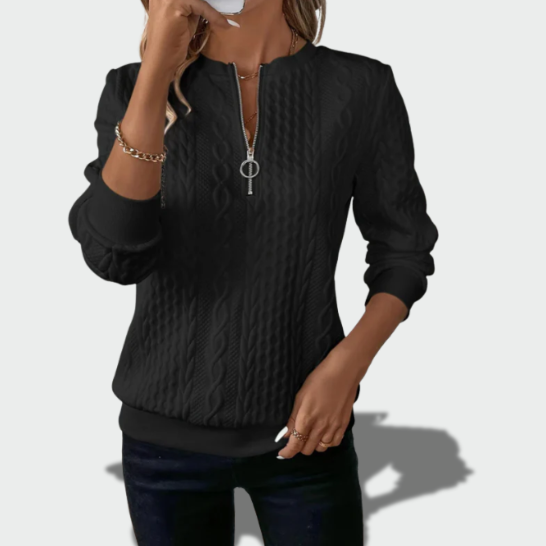 Viltė™ – Madingas megztinis su užtrauktuku