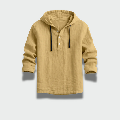 Austėja™ – Lino prabangus gobtuvu megztinis