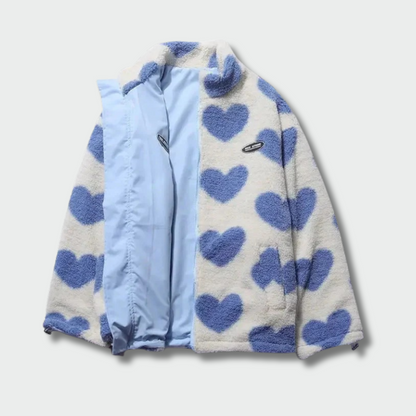 Saulė™ – Dvipusė rudeninė striukė su širdelėmis