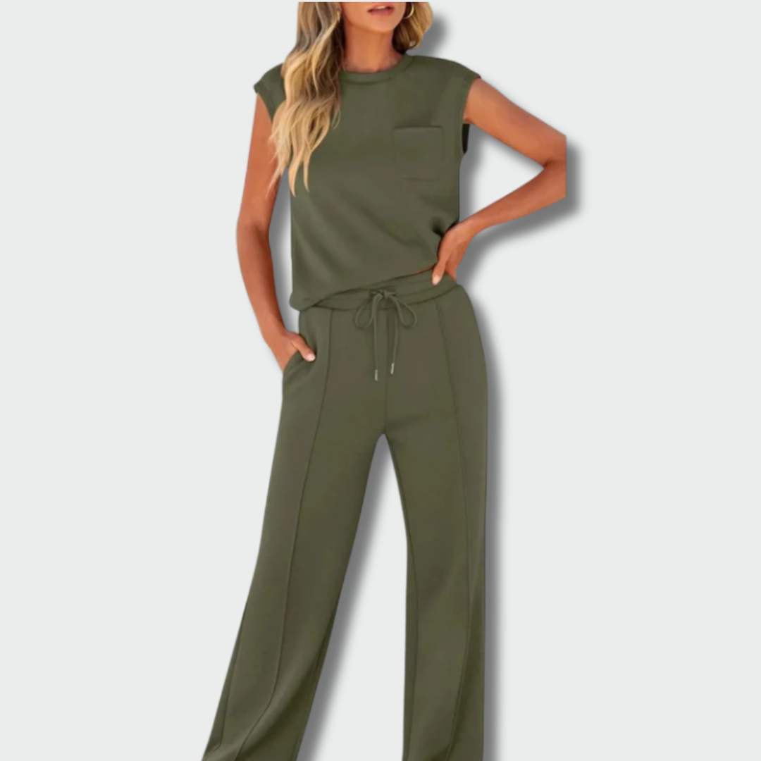 Sandra™ – Dviejų dalių rudeninis elegantiškas kostiumėlis