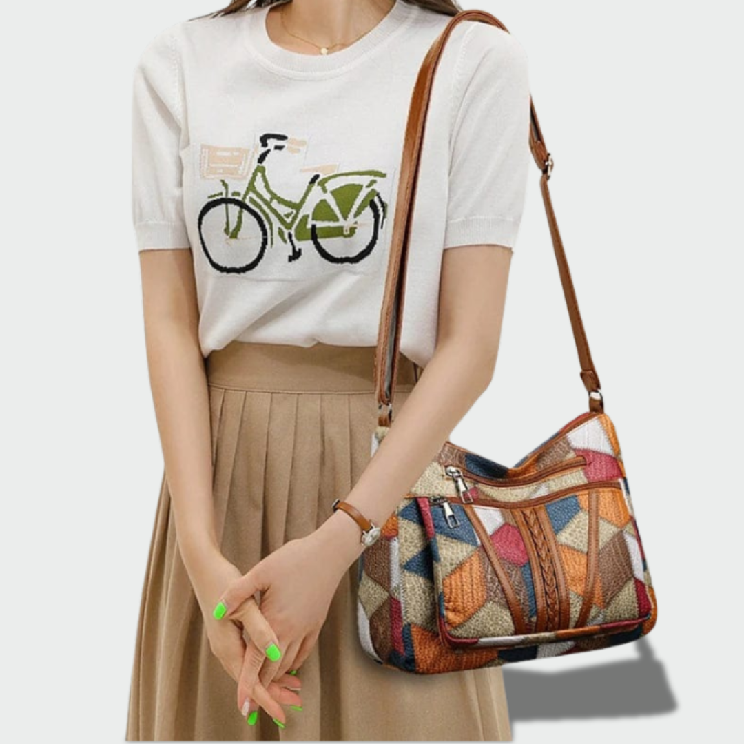 Monika™ – elegantiška mozaikinė odinė rankinė