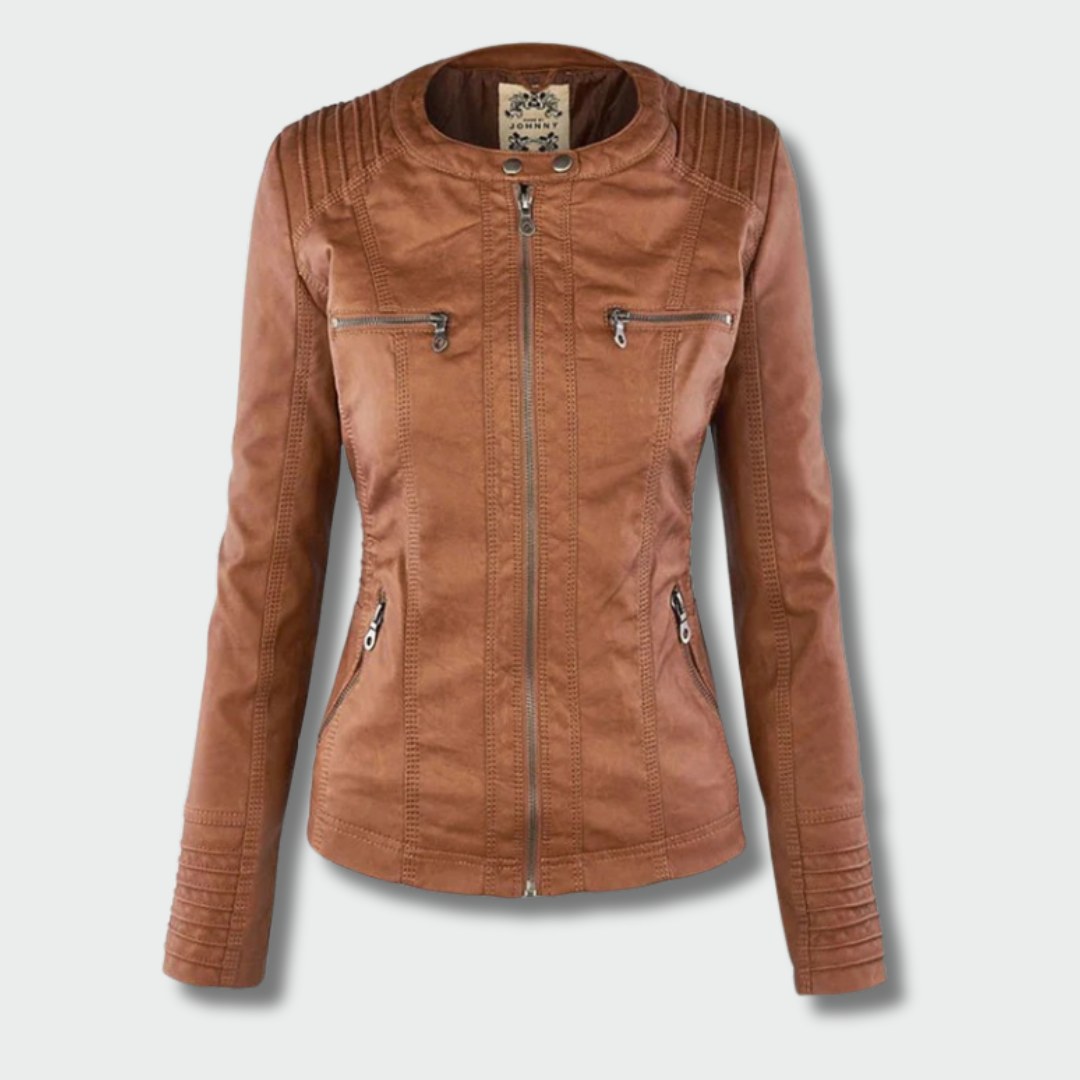 Gabija™ – Elegantiška Odinė Striukė Rudenįa