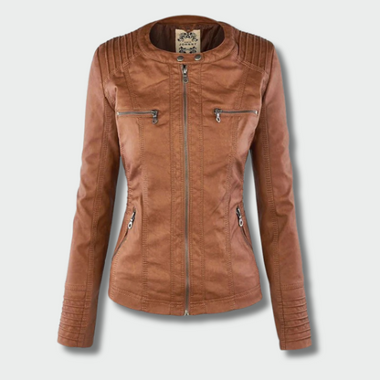 Gabija™ – Elegantiška Odinė Striukė Rudenįa