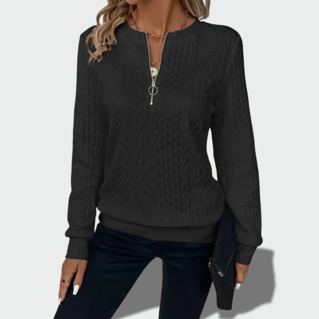 Viltė™ – Madingas megztinis su užtrauktuku