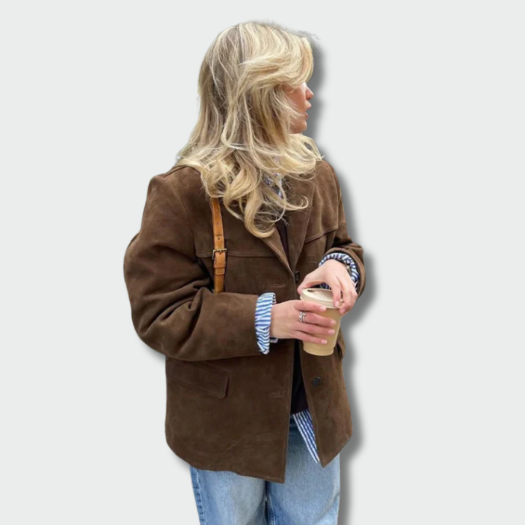 Laima™ – Rudas zomšinis trenchas rudeniui