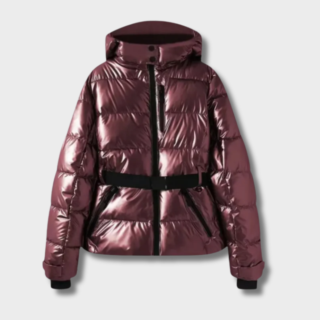 Eglė™ – Moteriška Pūkų Striukė su Diržu