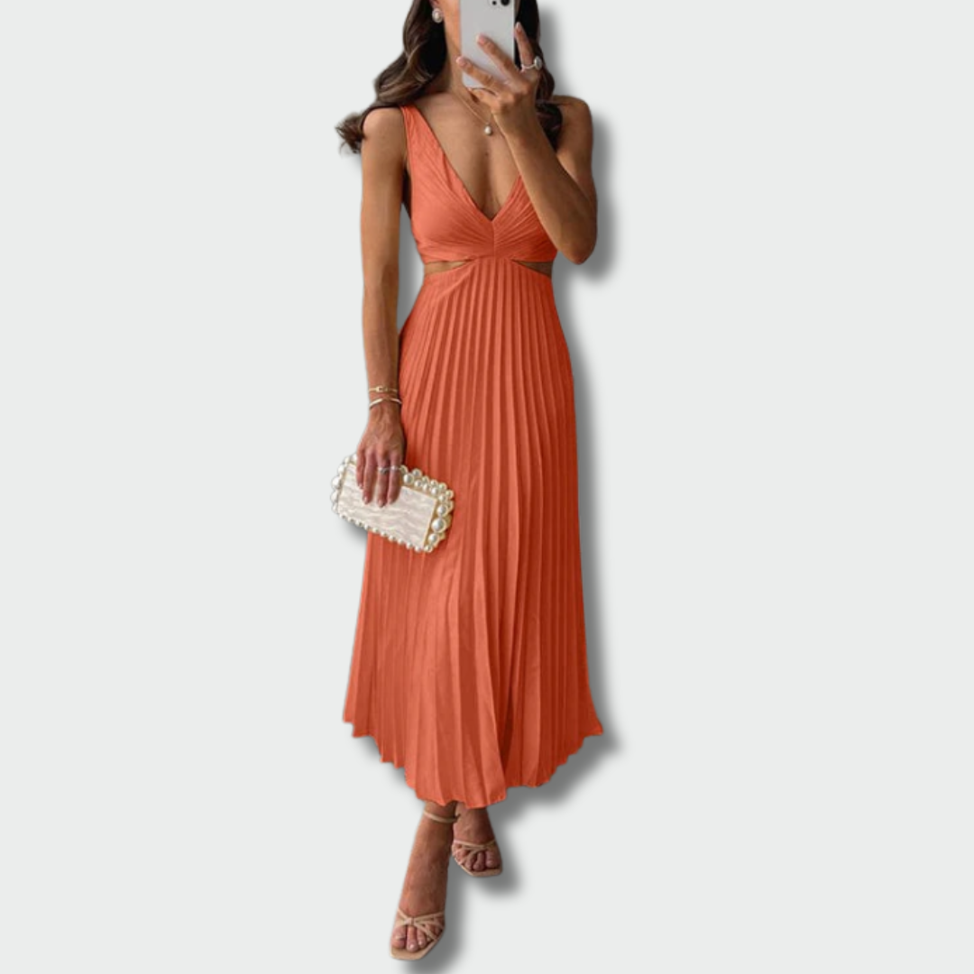 Živilė™ – Elegantiška Rudeninė Midi Suknelė