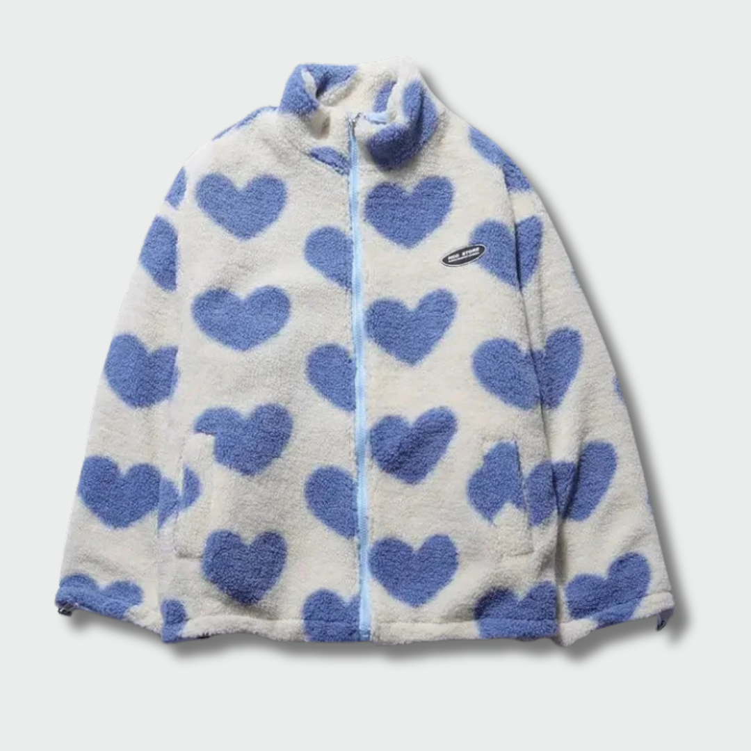 Saulė™ – Dvipusė rudeninė striukė su širdelėmis