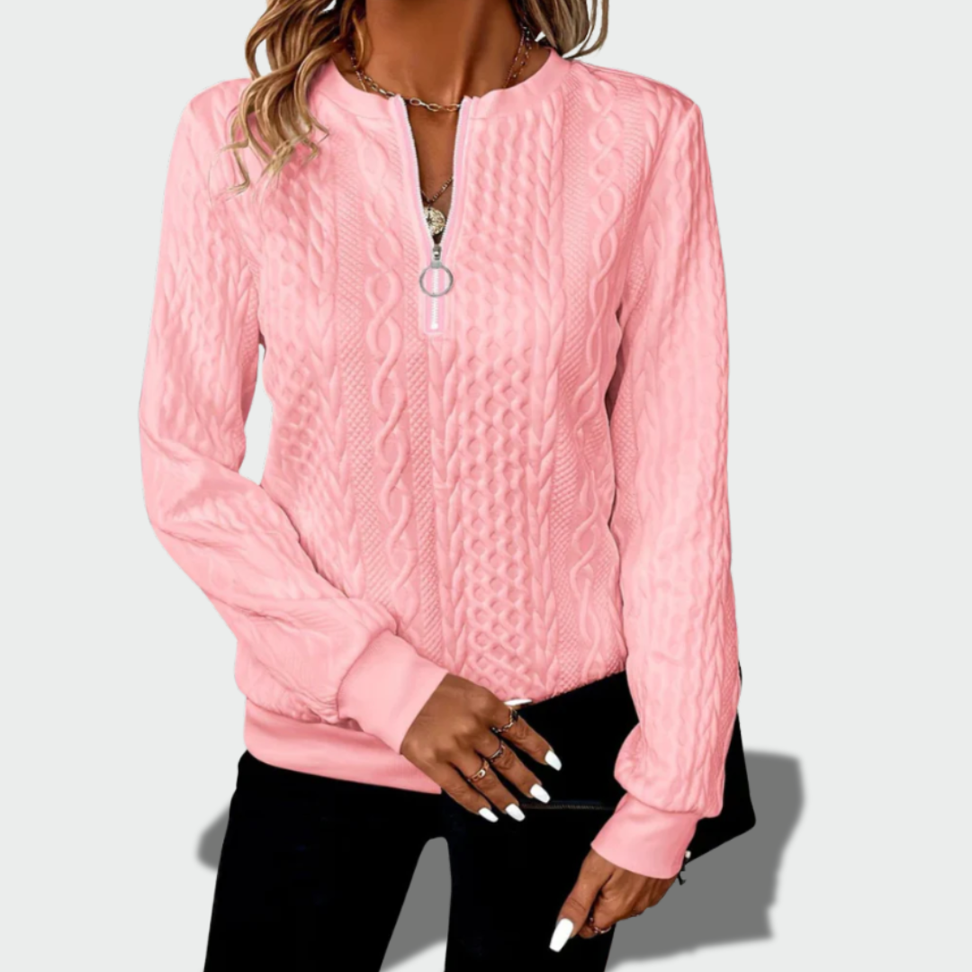 Viltė™ – Madingas megztinis su užtrauktuku